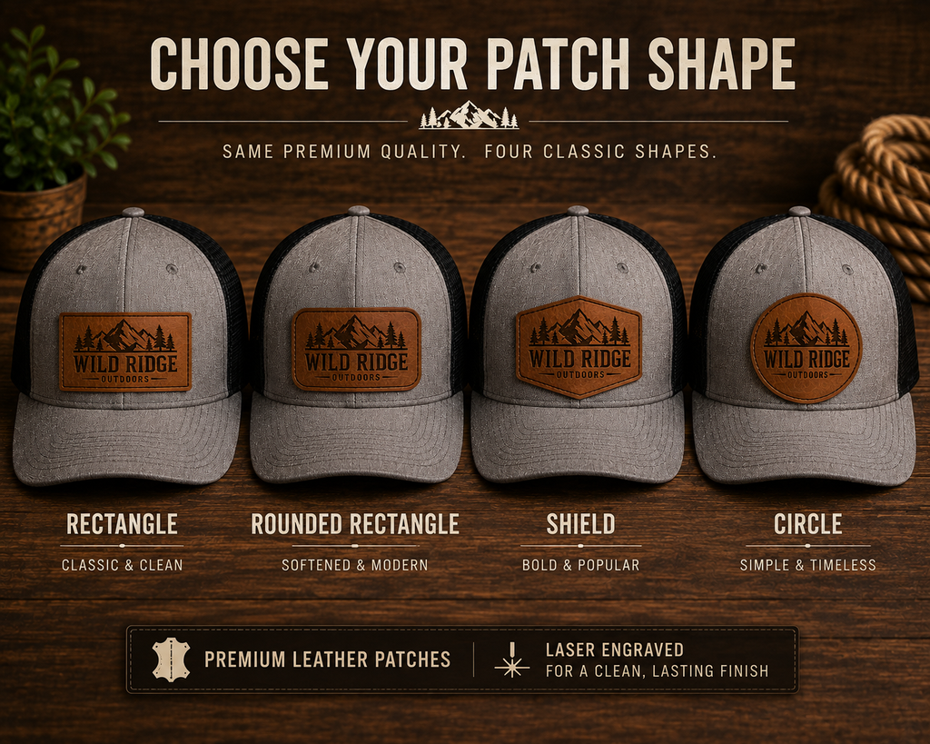 Custom Engraved Leather Patch Hat