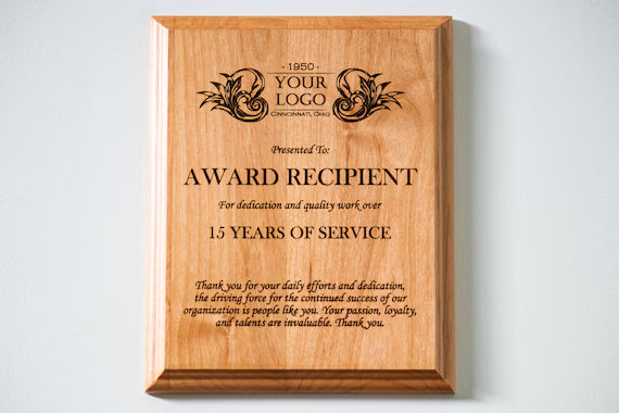 Custom engraved plaques